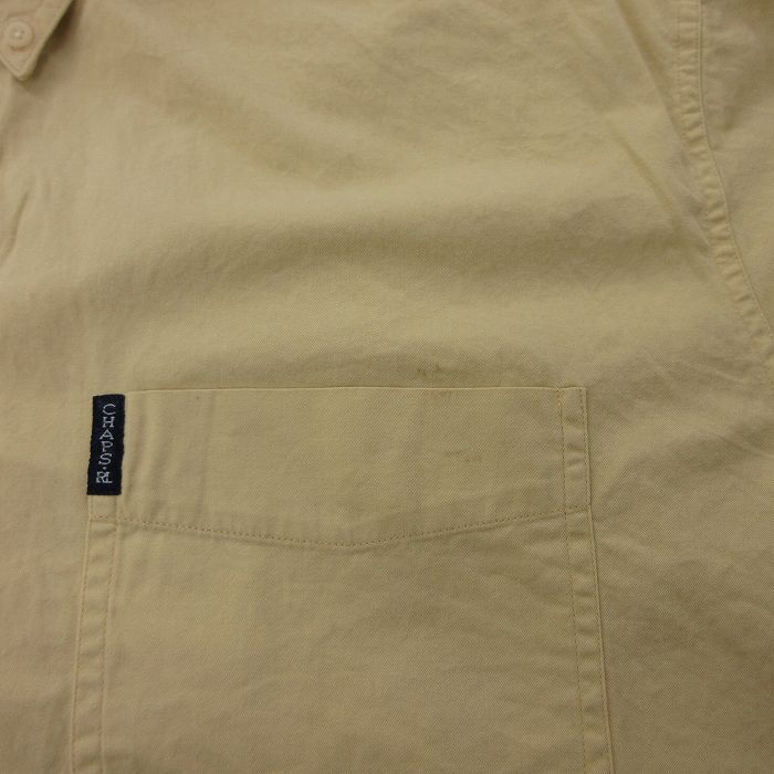 XL/ б/у одежда Ralph Lauren chaps длинный рукав бренд рубашка мужской 90s большой размер длинный длина хлопок кнопка down желтый серия желтый 25mar1