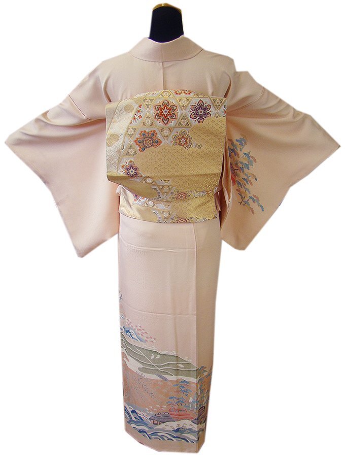 きものしらゆり 身丈163cm 裄67cm 10~5月 紋意匠 佐ヶ良刺繍 きものしらゆり 身丈163cm 裄67cm 10~5月 紋意匠 佐ヶ良刺繍