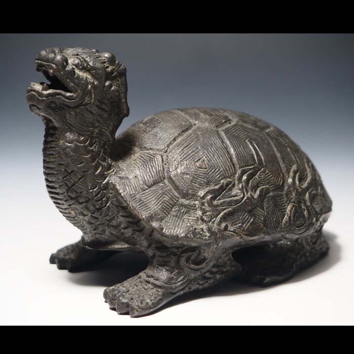 治】唐物 古銅 亀置物☆幅 10cm 重さ 374g 書鎮 オブジェ 置物 治】唐物 古銅 亀置物☆幅 10cm 重さ 374g 書鎮 オブジェ 置物