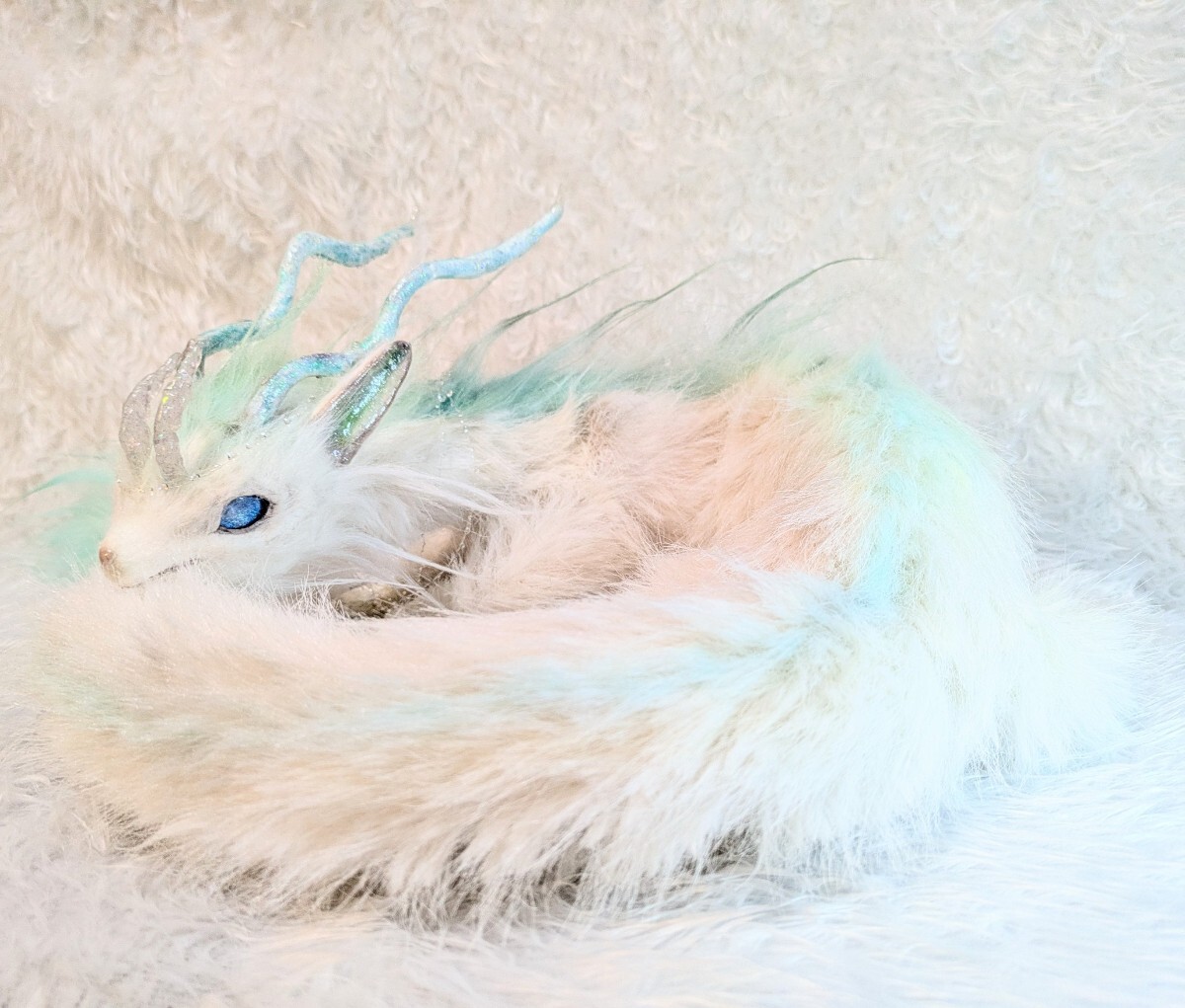 アートドール ハンドメイド 白龍 全長約100cm 検索 幻獣 アートドール ハンドメイド 白龍 全長約100cm 検索 幻獣