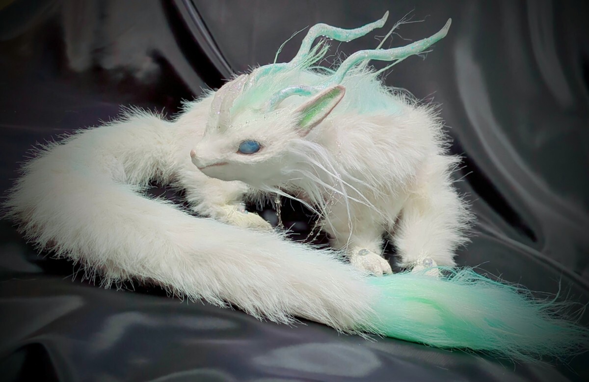 アートドール ハンドメイド 白龍 全長約100cm 検索 幻獣 アートドール ハンドメイド 白龍 全長約100cm 検索 幻獣