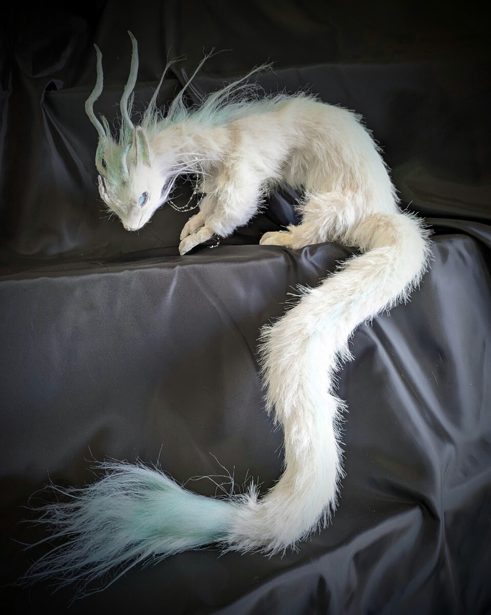 アートドール ハンドメイド 白龍 全長約100cm 検索 幻獣 アートドール ハンドメイド 白龍 全長約100cm 検索 幻獣