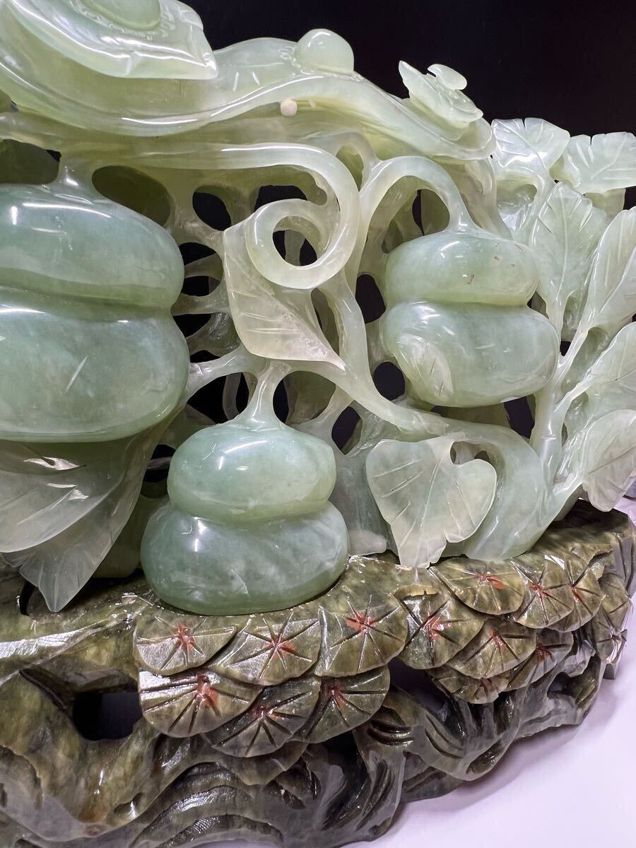 中国古美術 岫玉雕 翡翠 彫刻 置物 中国古玩 時代物 東洋彫刻 緑 中国古美術 岫玉雕 翡翠 彫刻 置物 中国古玩 時代物 東洋彫刻 緑