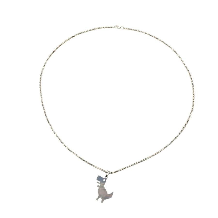 ネックレス ドットティラノ ティラノサウルス シルバー 首 アクセサリー ダイナソー ジュラ紀(jì) ジュラシック ヒップホップ ジュエリー