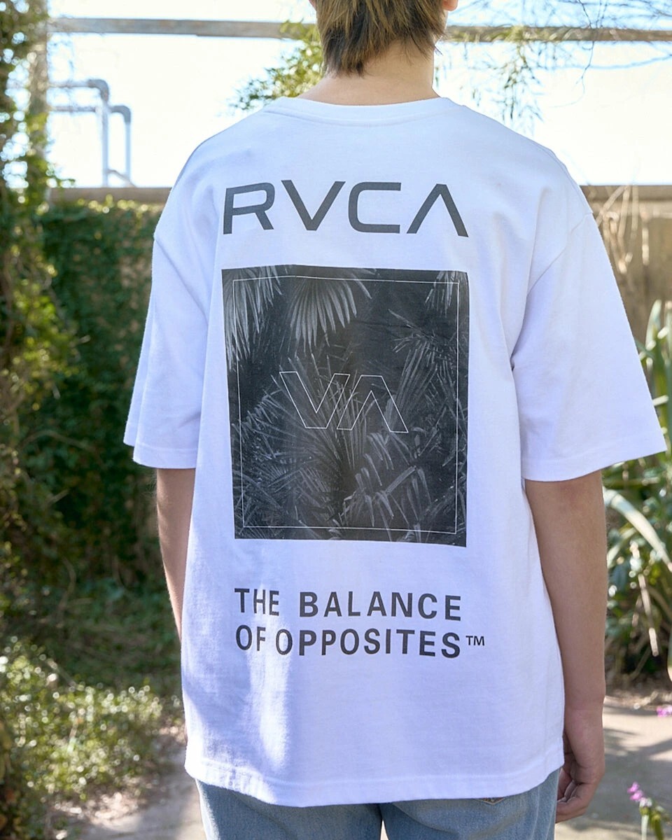 ★送料無料★2025春夏 新品【RVCA/ルーカ/ルカ】PALM BOX SS Tシャツ WHT メンズS BF041250