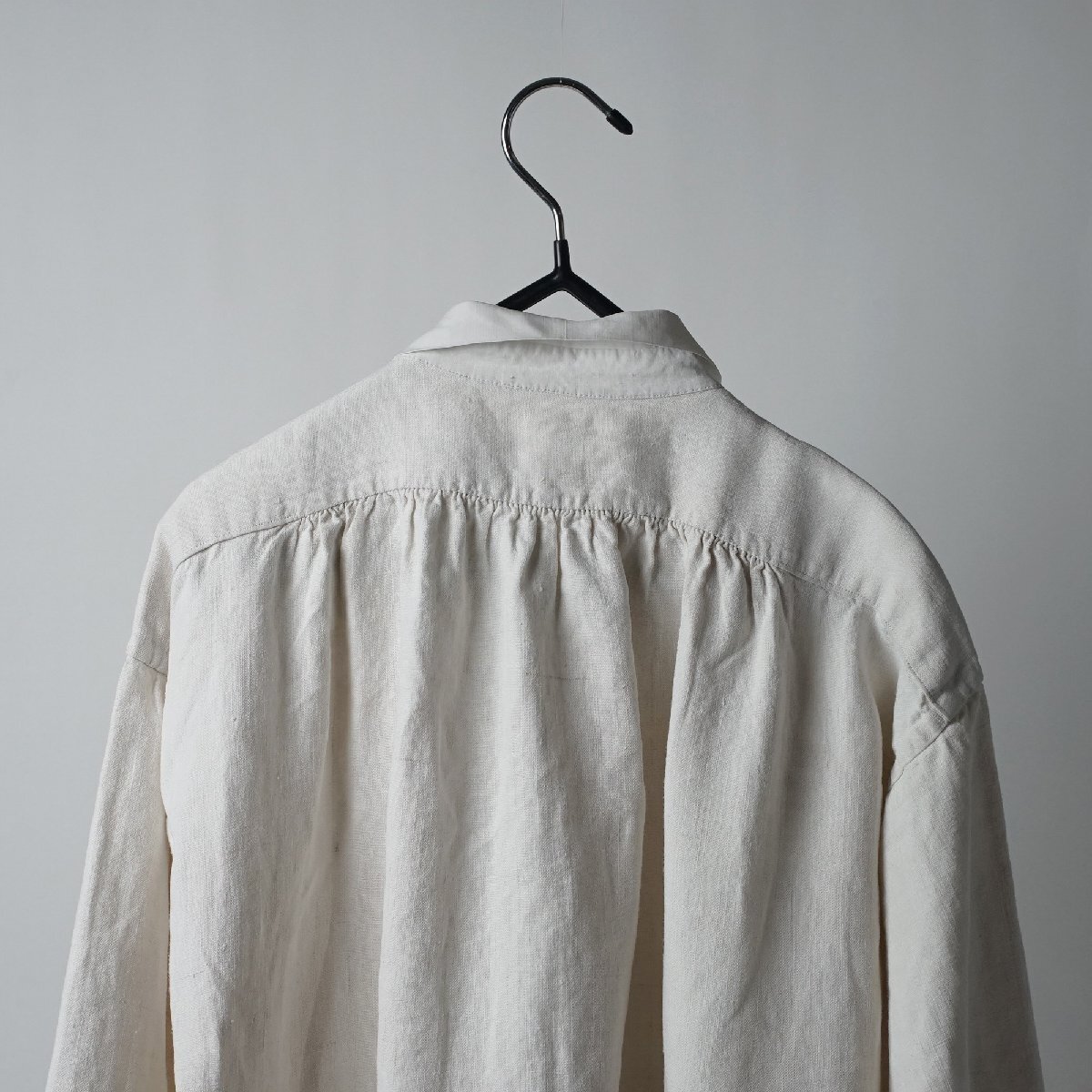  Франция античный linen лен gran pa рубашка рубашка рубашка вышивка большой размер [E417]