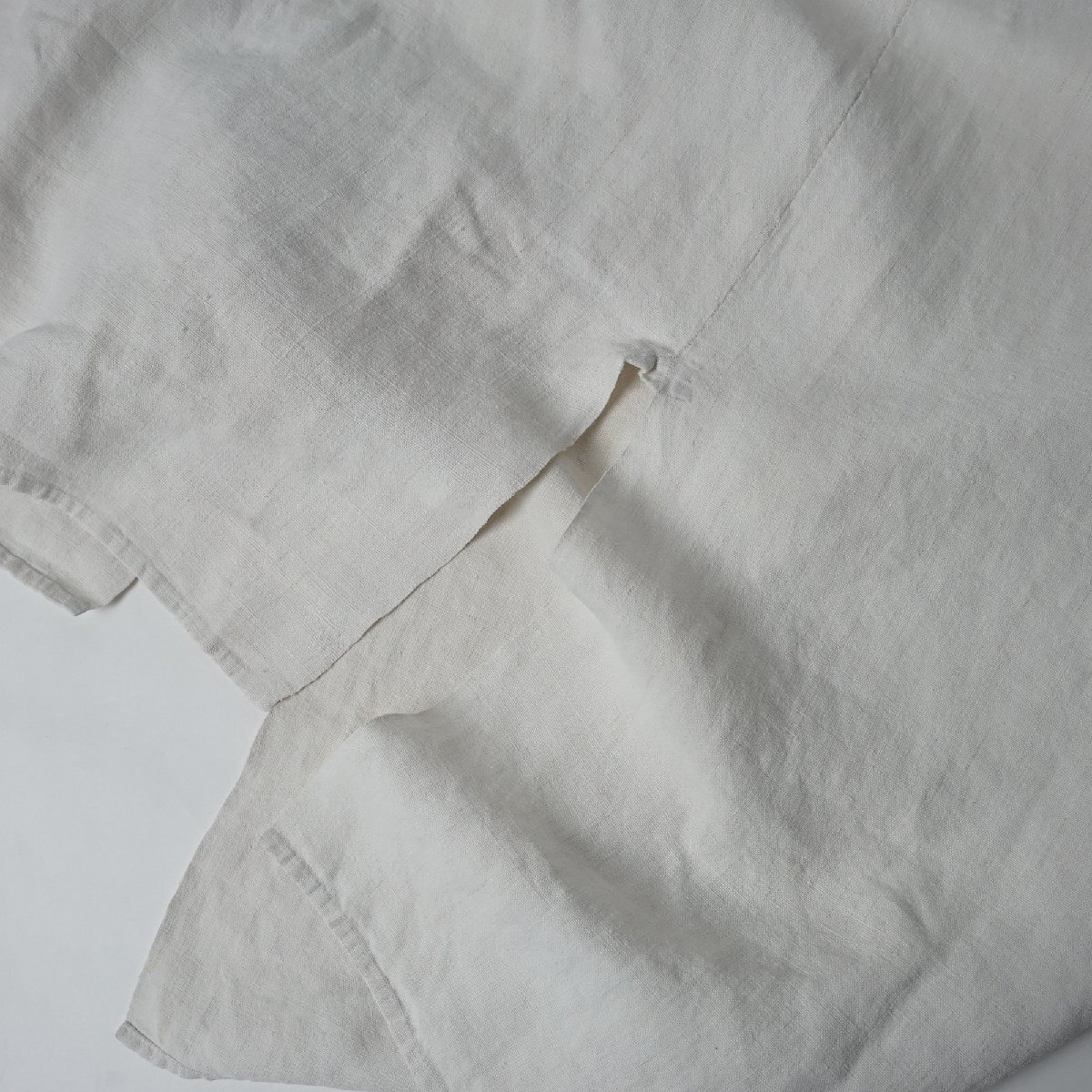  Франция античный linen лен gran pa рубашка рубашка рубашка вышивка большой размер [E417]