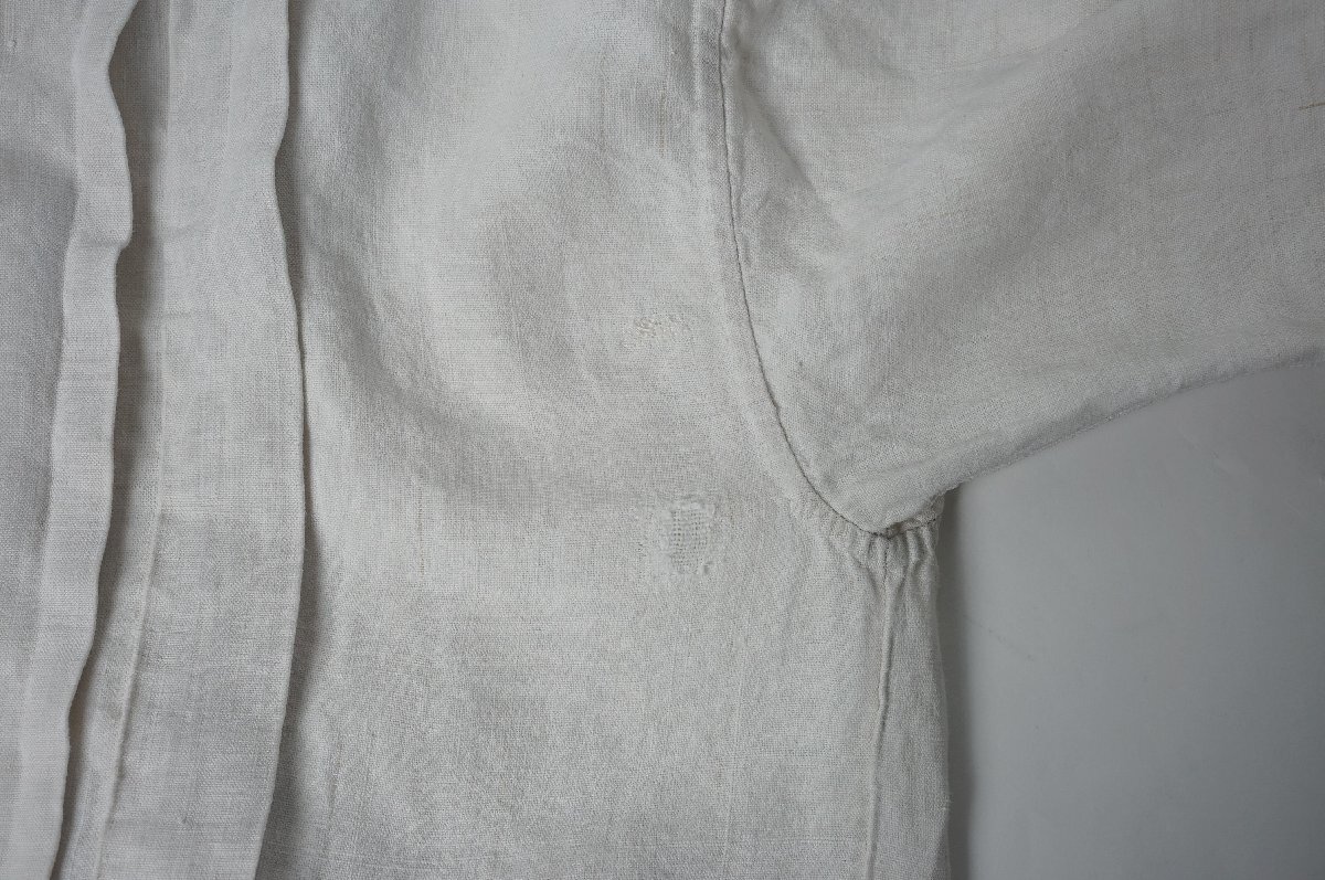  Франция античный linen лен gran pa рубашка рубашка рубашка вышивка большой размер [E417]