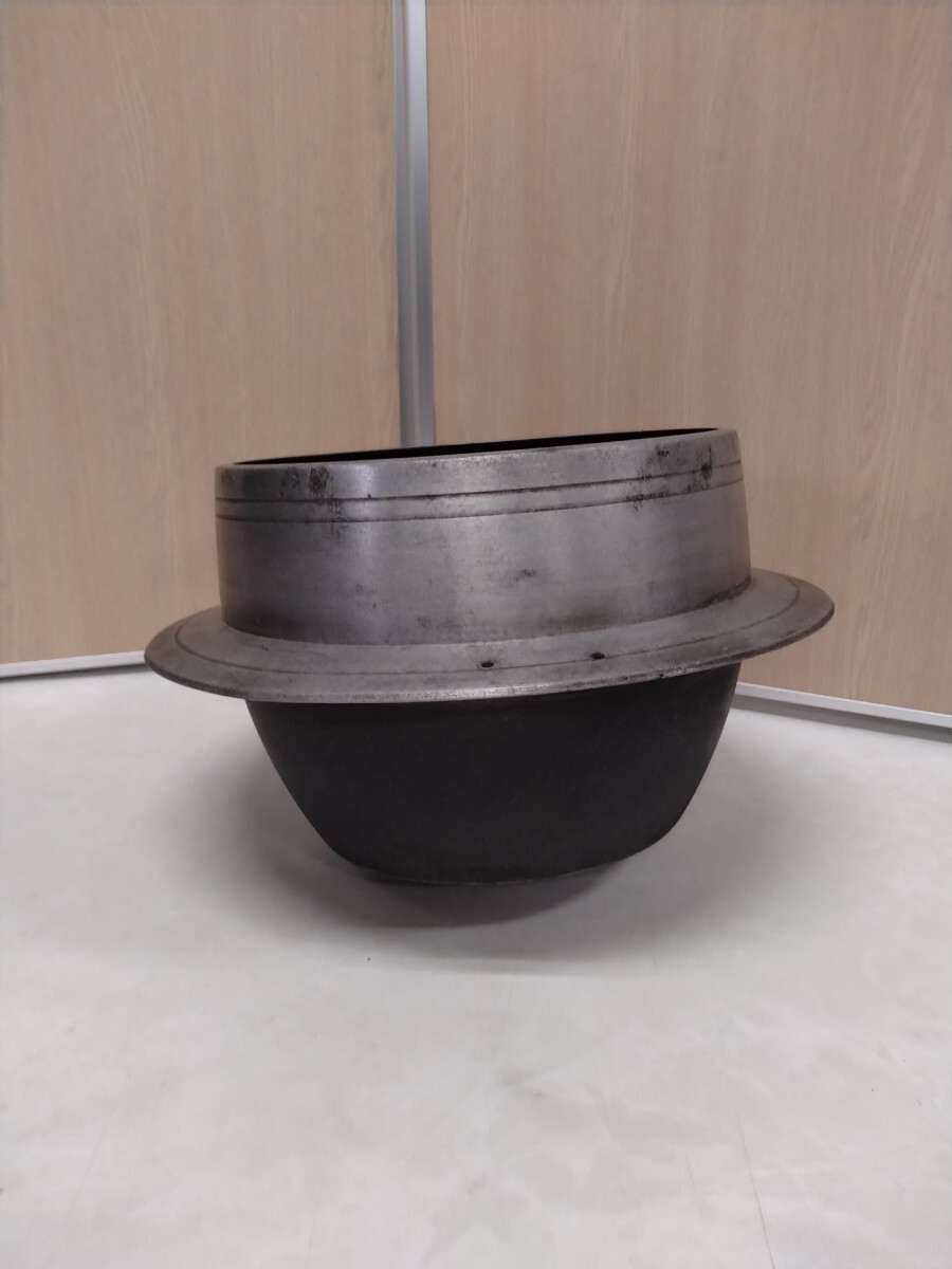 ☆ 羽釜 アルミ製はがま 28cm 深さ約22cm 昭和レトロ 古道具 ☆ 羽釜 アルミ製はがま 28cm 深さ約22cm 昭和レトロ 古道具