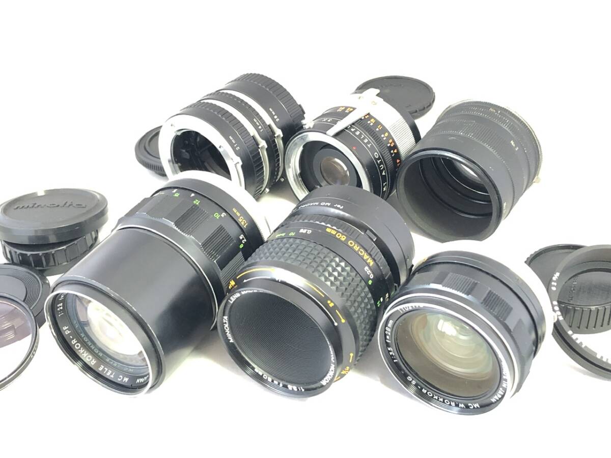 ☆実用品☆ ミノルタ MINOLTA MD MACRO 50m F3.5 ， MC SG 28mm F3.5 ，