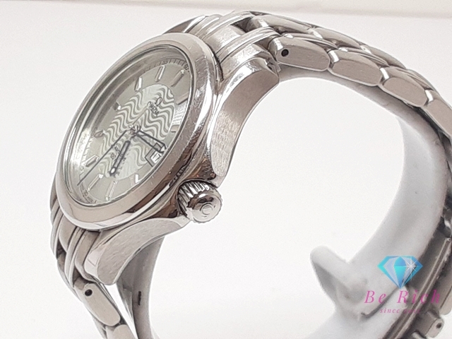 オメガ OMEGA シーマスター 120m レディース 腕時計 デイト 2571.31 シルバー SS ブレス クオーツ Seamaster 【中古】【送料無料】 bt3368