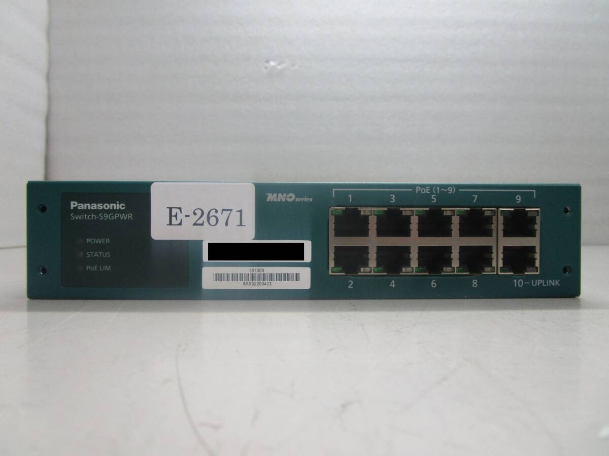 Panasonic Switch-S9GPWR MNOseries первый период . завершено электризация проверка settled контрольный номер E-2671