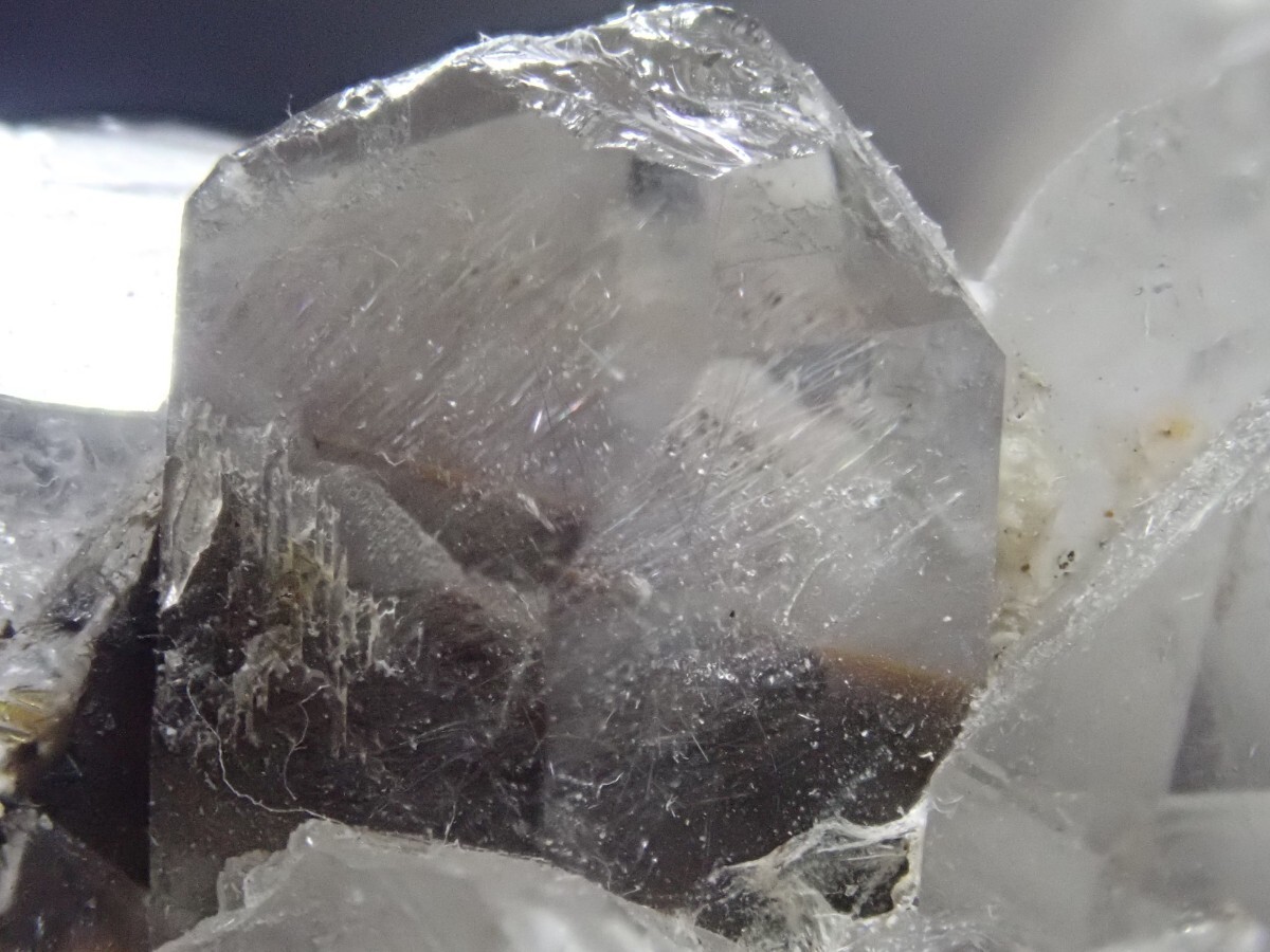 プラチナルチル】ブルッカイトinクォーツ 板チタン石入り水晶 プラチナルチル】ブルッカイトinクォーツ 板チタン石入り水晶