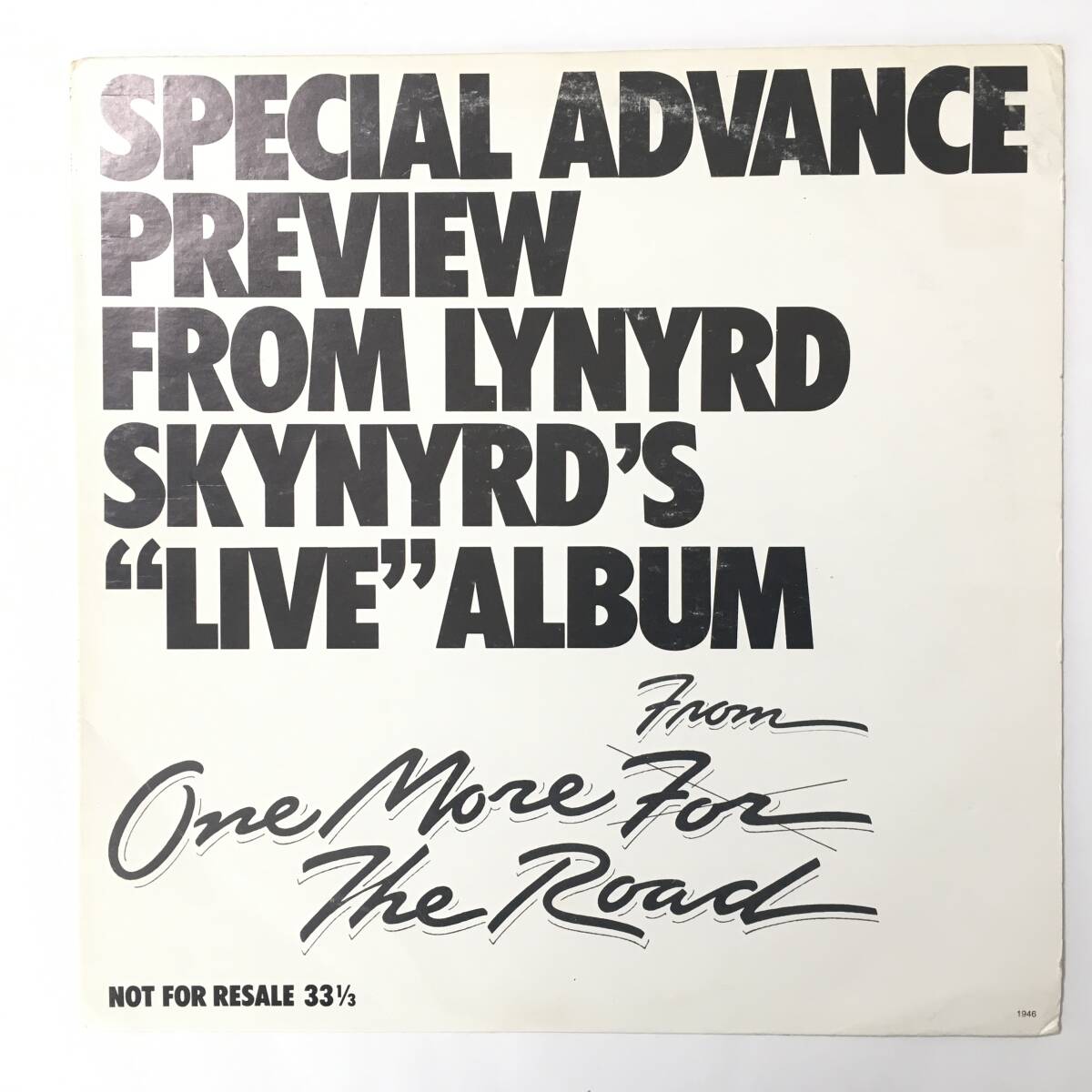 PROMO LYNYRD SKYNYRD ONE MORE FROM THE ROAD US盤