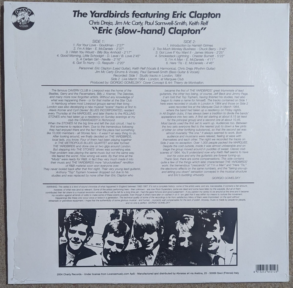 The Yardbirds-Featuring Eric Clapton*.180g масса запись 