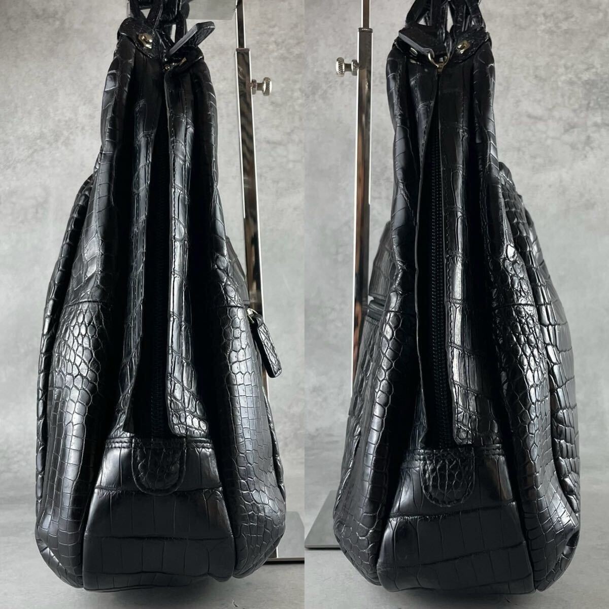 定価約40万超!!!極美品 リアルクロコダイル マット加工 トート 定価約40万超!!!極美品 リアルクロコダイル マット加工 トート