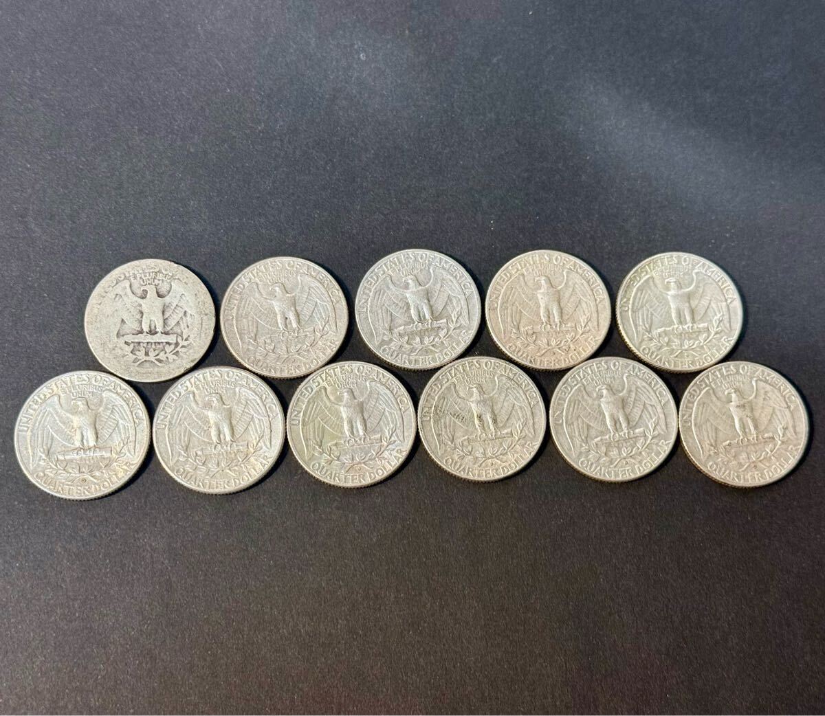 1円スタート！】25セント銀貨 1935年 1964年 11枚 クォーター