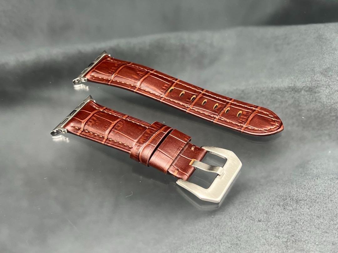 ブラウン　アップルウォッチ　本革 レザー ベルト バンド applewatch 49mm46mm45mm44mm42mm40mm41mm