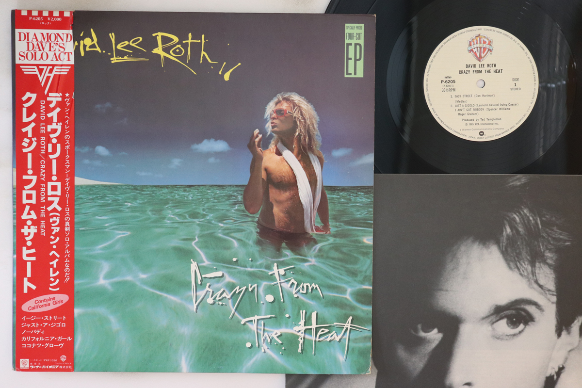 12” David Lee Roth Crazy From The Heat P6205 WARNER BROS /00250