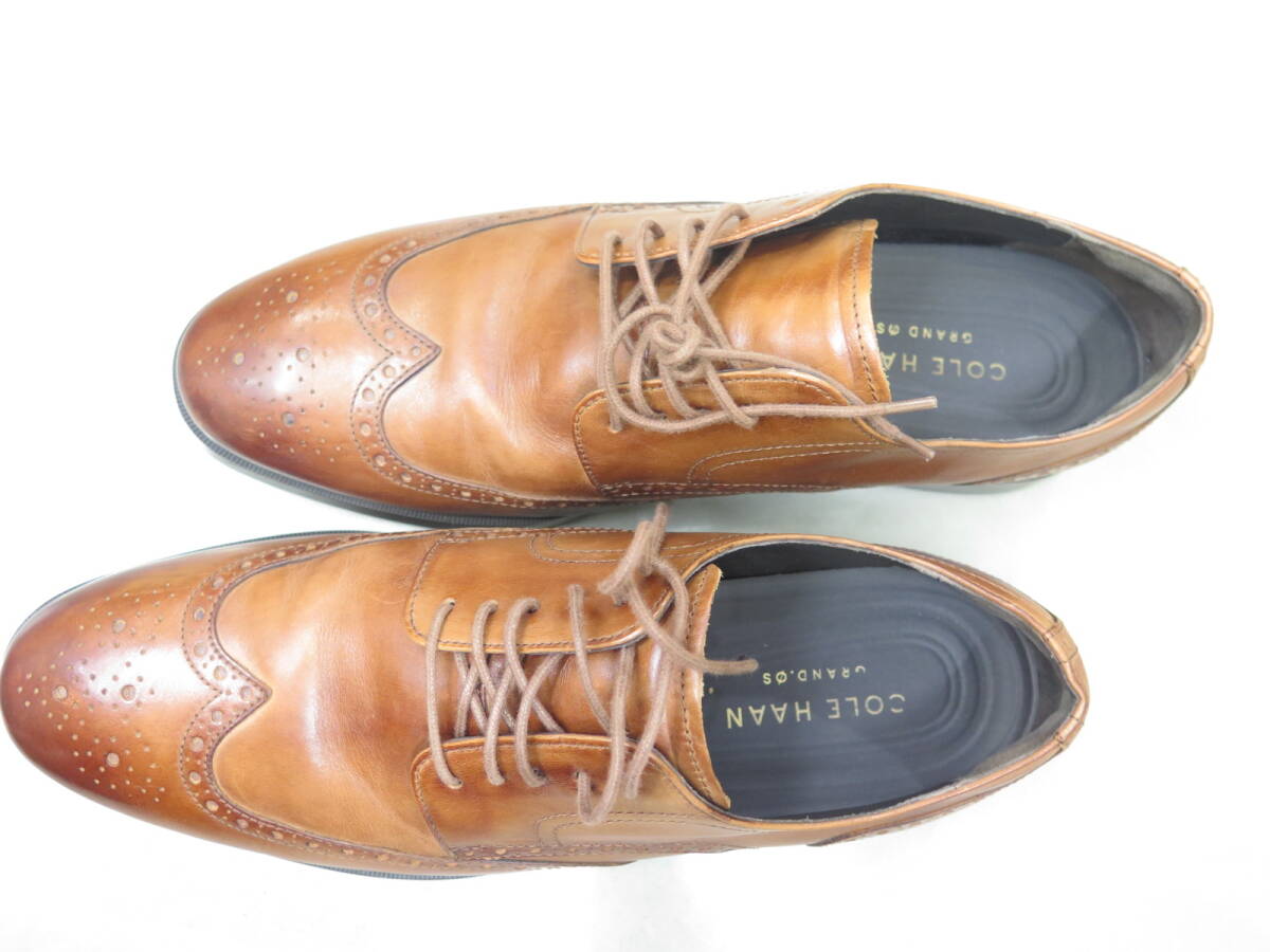 COLE HAAN コールハーン GRAND.0S 革靴 茶 ウィングチップ レザーシューズ サイズ 9　1/2