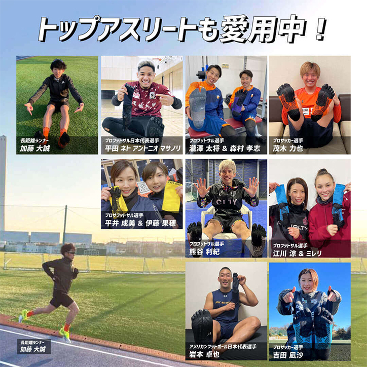 メール便可 Activital (アクティバイタル) PROファイブ グリップ 5本指ソックス (22.5-25.5) BLUE | soccer futsal サッカー フットサル _画像4