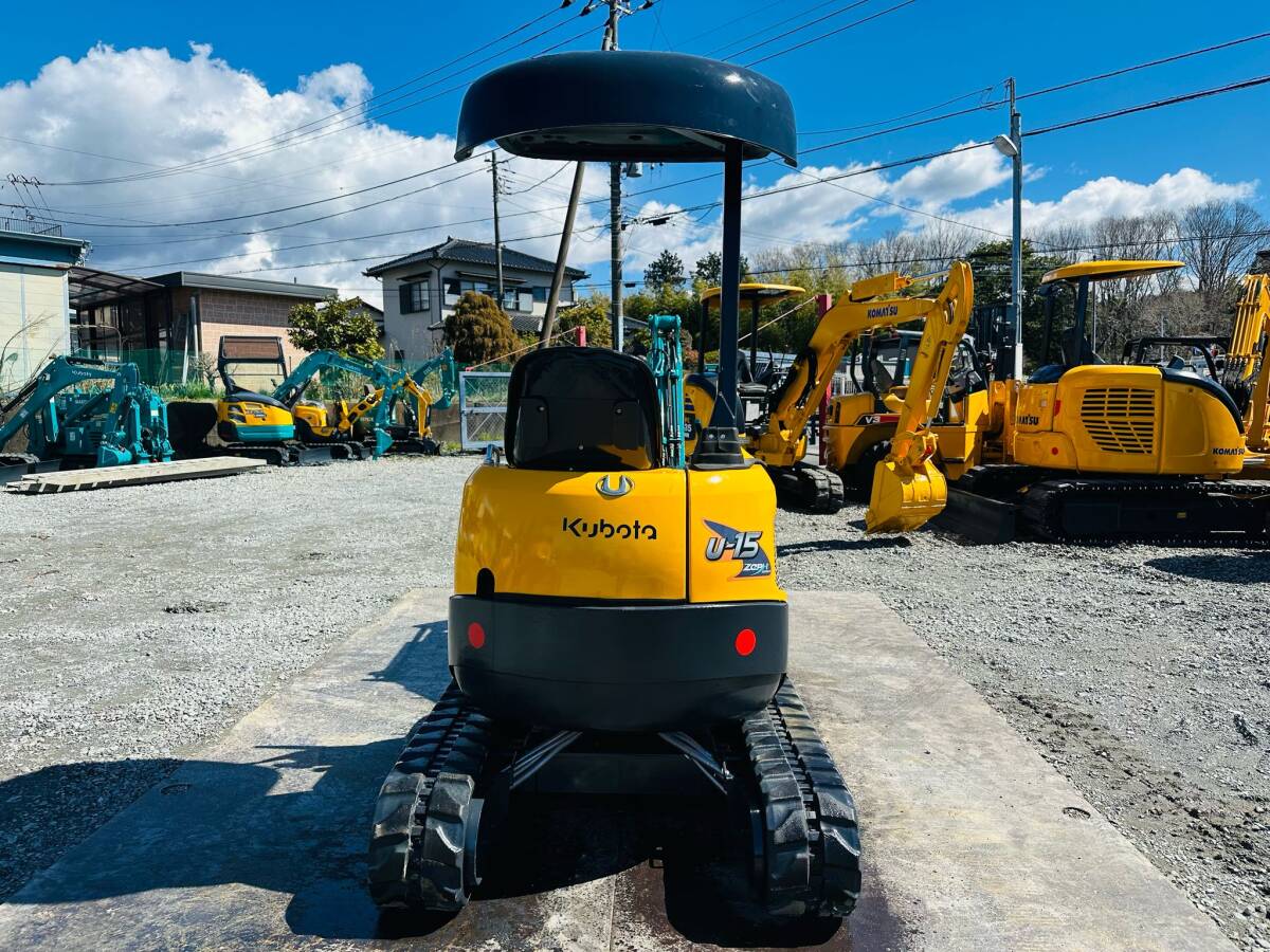  Kubota U-15-1 скоростей *1.5T Class * заменяемый ножек * образец OK* зажим имеется * б/у Mini гидравлический экскаватор Mini Yumbo покупка в обмен на старую модель с доплатой OK
