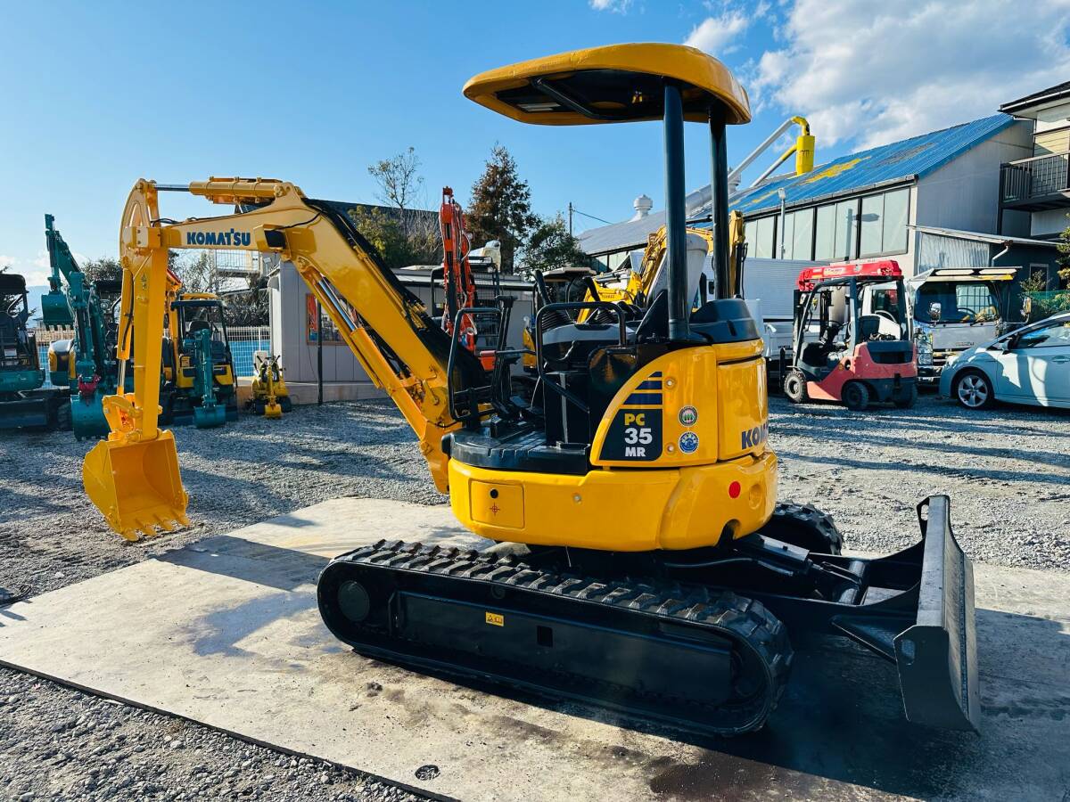 !_ Komatsu PC35MR-3 скоростей *3.5T Class *4WAY мульти- * новый товар зажим, с краном * б/у Mini гидравлический экскаватор Mini Yumbo покупка в обмен на старую модель с доплатой OK