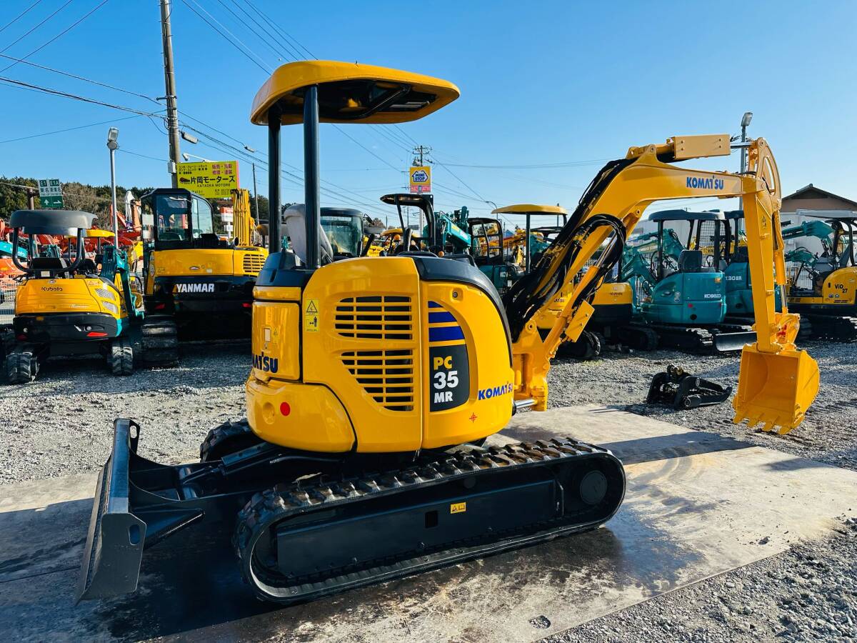 !_ Komatsu PC35MR-3 скоростей *3.5T Class *4WAY мульти- * новый товар зажим, с краном * б/у Mini гидравлический экскаватор Mini Yumbo покупка в обмен на старую модель с доплатой OK