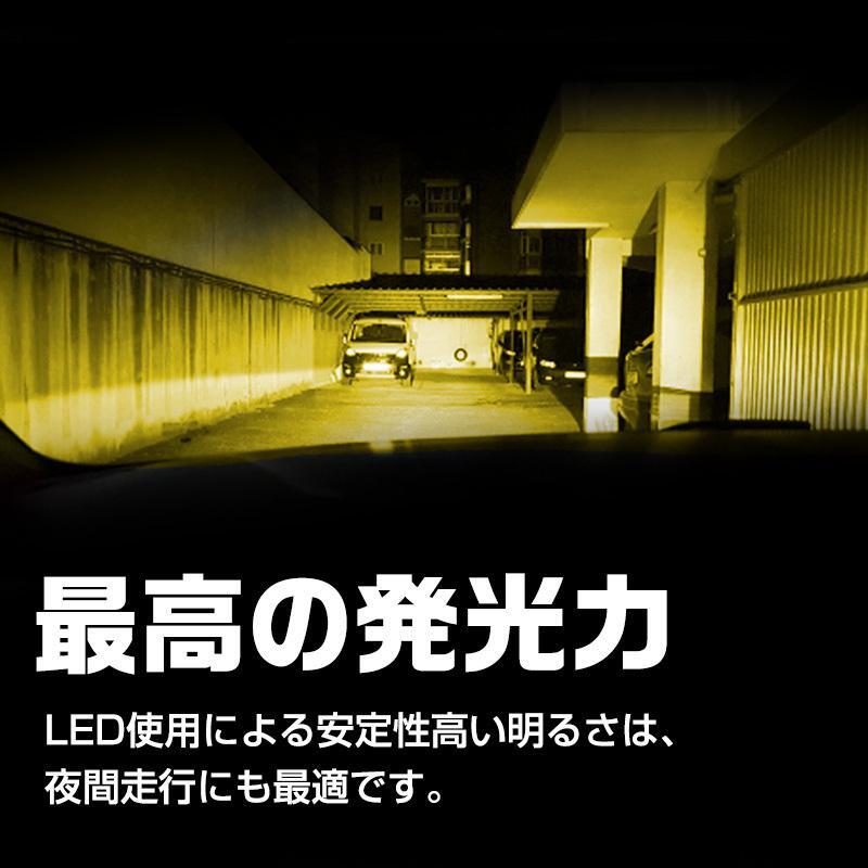 HB3 LEDヘッドライト C6 LEDフォグランプ COBチップ DC12V 72W 7600LM 3000K イエロー LEDバルブ 2本セット_画像9