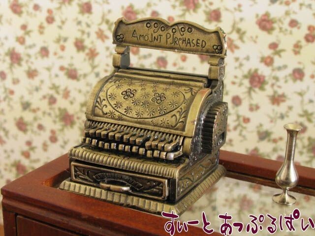 ミニチュア　アンティーク・ショップレジ　MWGREG　ドールハウス用