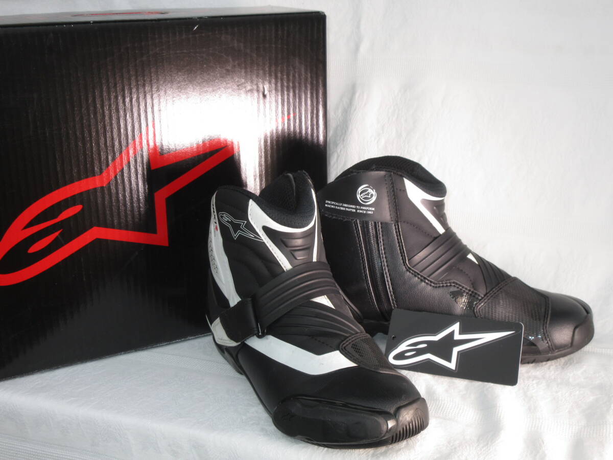 送料無料 美品 ライディングブーツアルパインスターズ alpinestars ブーツSMX-1R V2 US7.5 EU41PLUSDUCATIHONDACBR1R25GSXRSM-6sp-1KTMSIDI