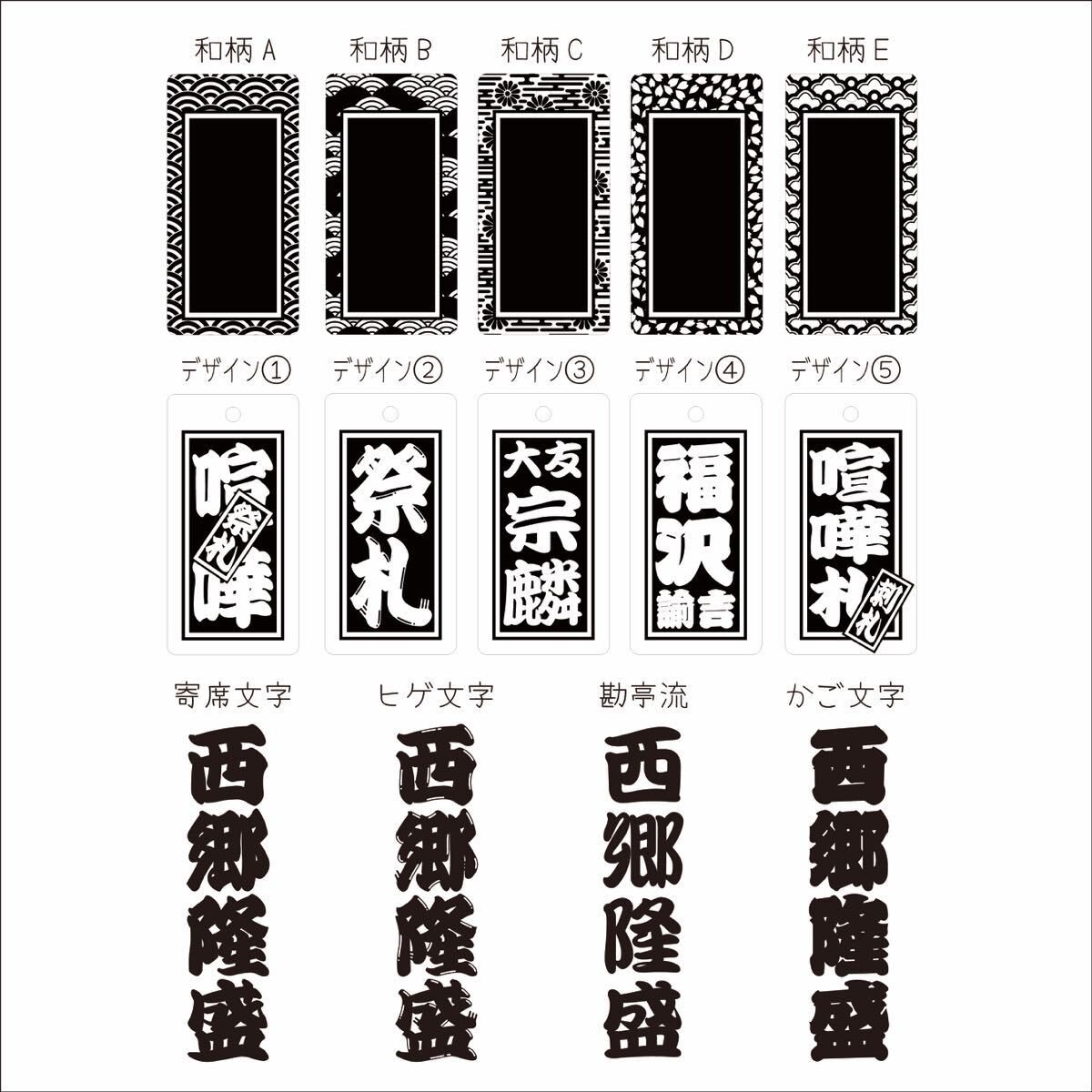 ★喧嘩札★祭りは欠かせない 木札！アクリルクリア60×30×5mm