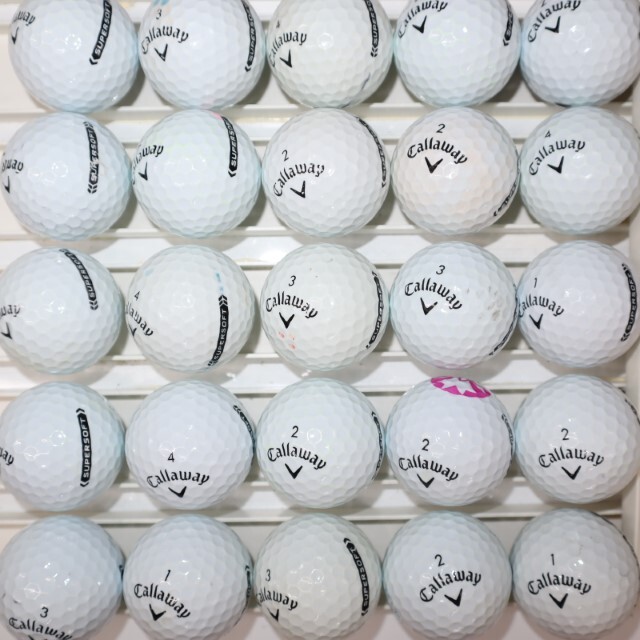 25個 2021年モデル Callaway SUPER SOFT Bランク キャロウェイ スーパーソフト 中古 ロストボール 送料無料