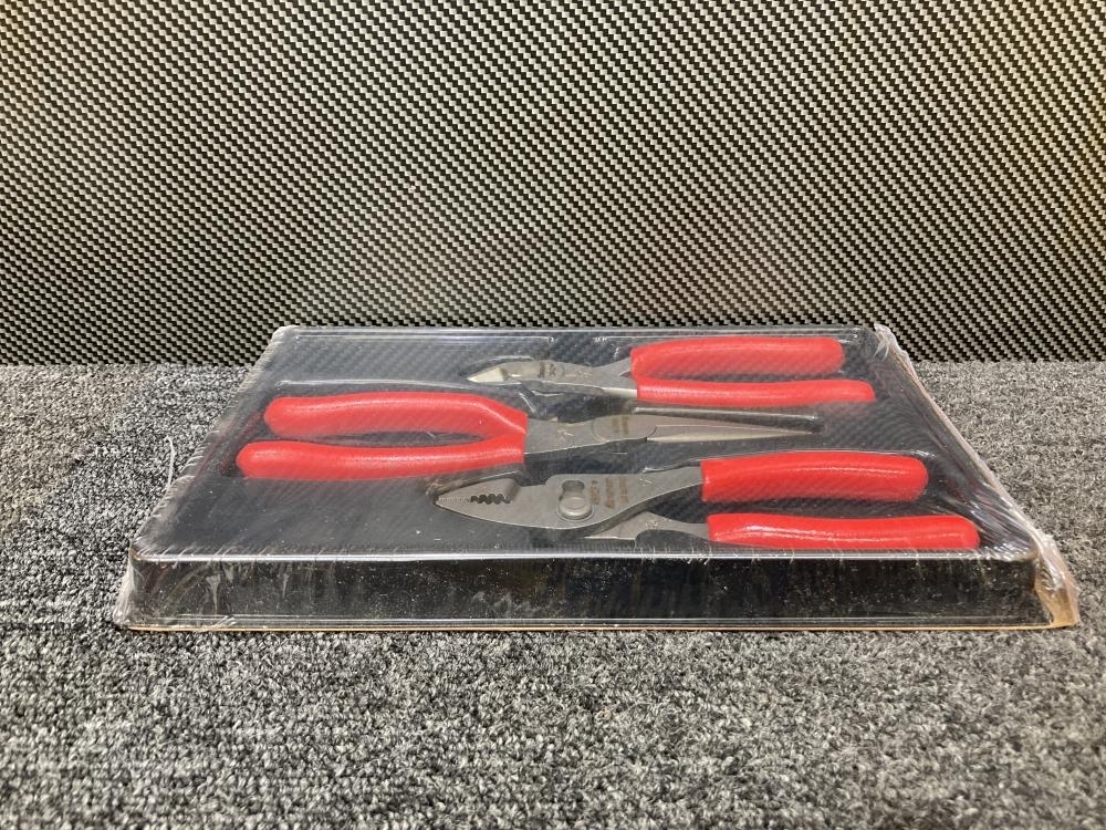 013?未使用品?スナップオン Snap-on プライヤーニッパーセット PL306ACF 3本組　レッド