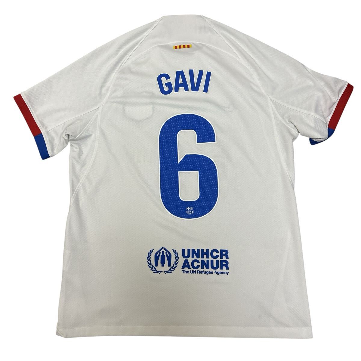 ナイキ　FCバルセロナ　アウェイ　ユニフォーム　ガビ　gavi Tシャツ サッカー　ホワイト