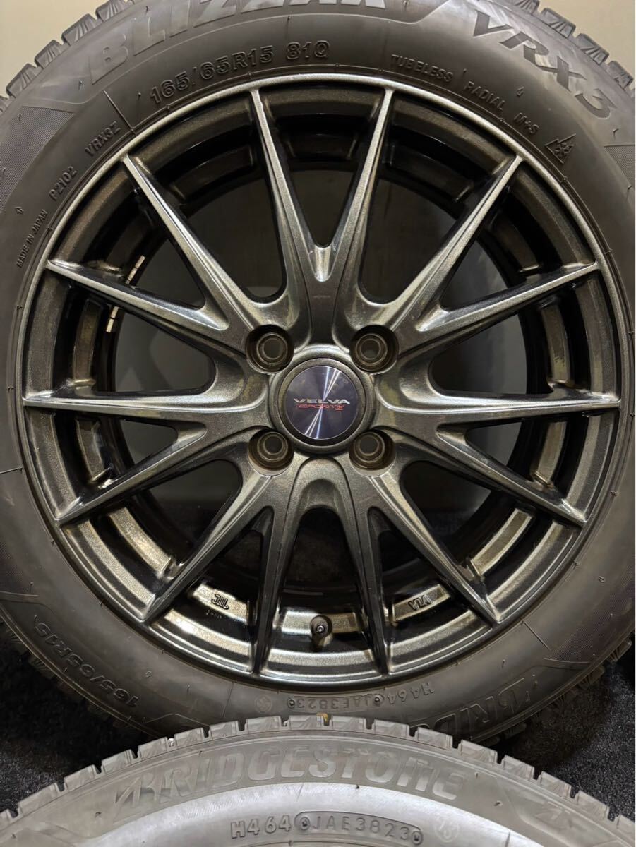 ☆165/65R15 BRIDGESTONE/VRX3 23年製 VELVA 15インチ 5.5J +42 ☆165/65R15 BRIDGESTONE/VRX3 23年製 VELVA 15インチ 5.5J +42