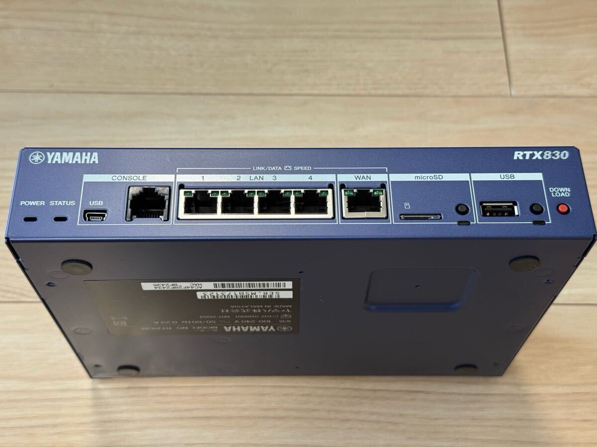 YAMAHA RTX830 / ヤマハ ギガアクセス VPN ルーター / 初期化済 YAMAHA RTX830 / ヤマハ ギガアクセス VPN ルーター / 初期化済
