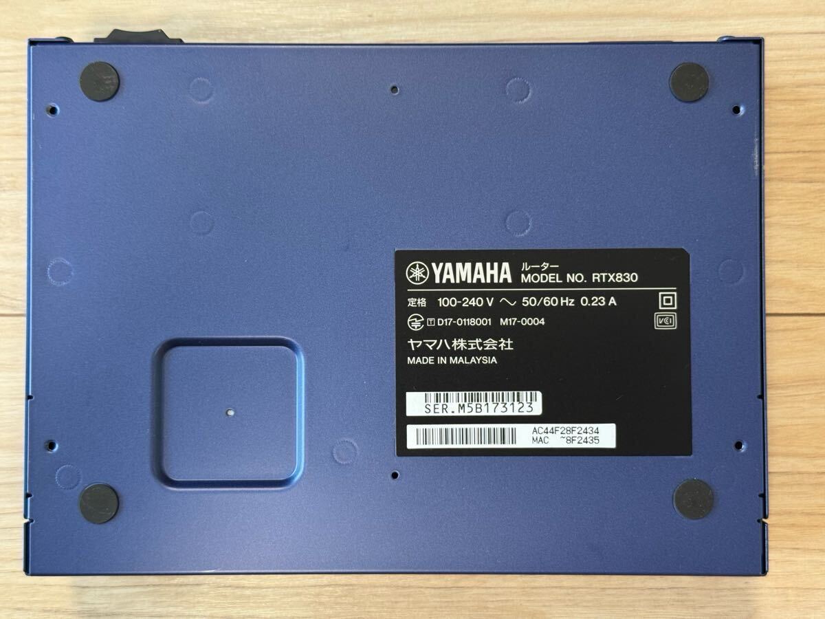 YAMAHA RTX830 / ヤマハ ギガアクセス VPN ルーター / 初期化済 YAMAHA RTX830 / ヤマハ ギガアクセス VPN ルーター / 初期化済
