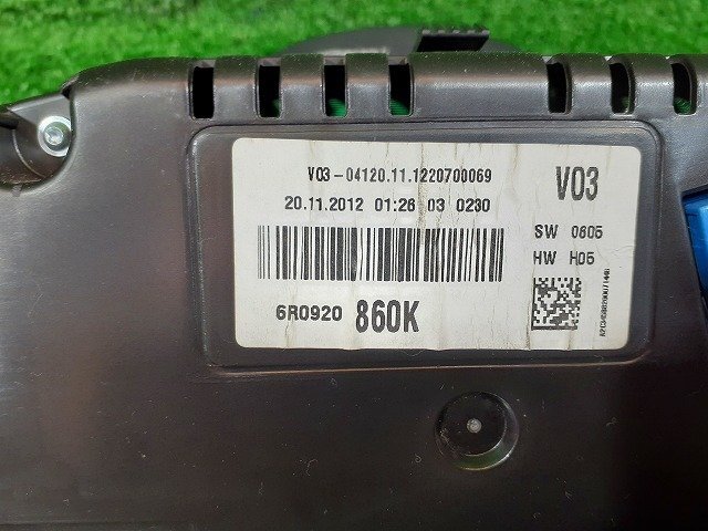 A管理77540 H25 フォルクスワーゲン ポロ 6RCBZ 】 ☆スピードメーター CBZ ガソリン オートマ☆走行距離 81713km