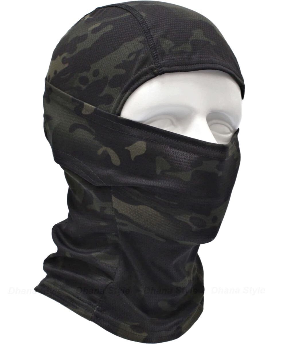 (送料無料)新品未使用品 Dhana Style 3Way 迷彩 フェイスマスク BXB-Camo(BLACK)☆アーミー マスク、ミリタリー、自転車、バイク、コスプレ