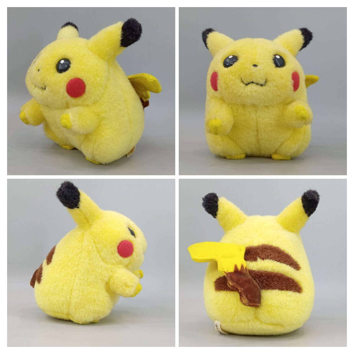 タグに記名あり】 ピカチュウ ぬいぐるみ 初期 TOMY お腹を押す タグに記名あり】 ピカチュウ ぬいぐるみ 初期 TOMY お腹を押す