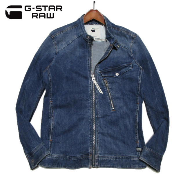 ジースター G-STAR RAW】 ジップデニムジャケット 加工 ジースター G-STAR RAW】 ジップデニムジャケット 加工