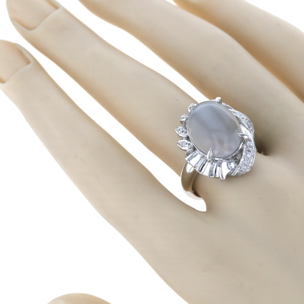 Pt900 プラチナ リング シリマナイトキャッツアイ 9.07ct Pt900 プラチナ リング シリマナイトキャッツアイ 9.07ct