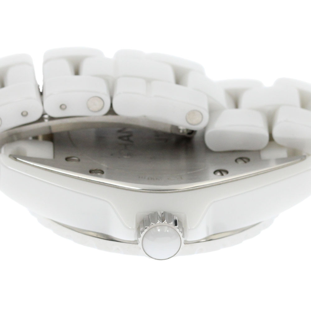 シャネル CHANEL H2422 J12 33ｍｍ 白セラミック 8Pダイヤ クォーツ レディース 良品 箱?保証書付き_871774