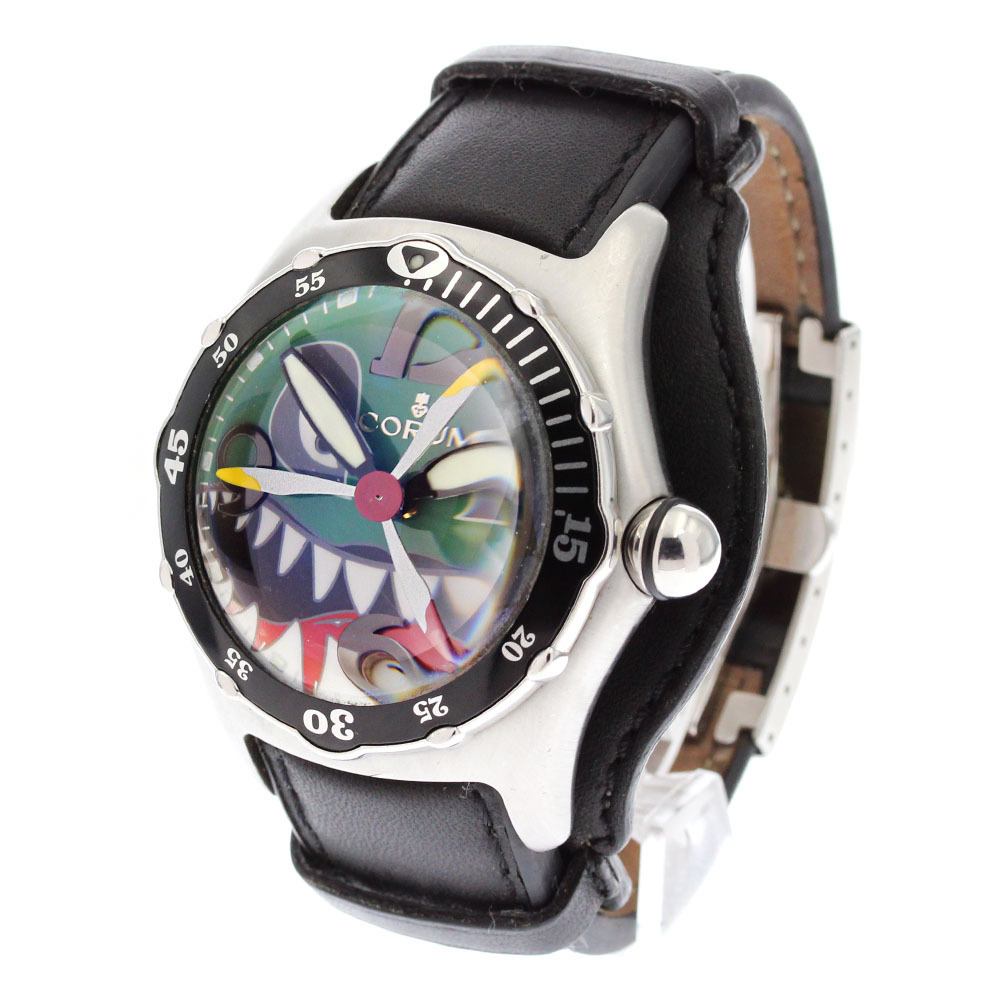 !_ Corum CORUM 82.180.20 Bubble большой b Bomber Shark Date самозаводящиеся часы мужской _876558