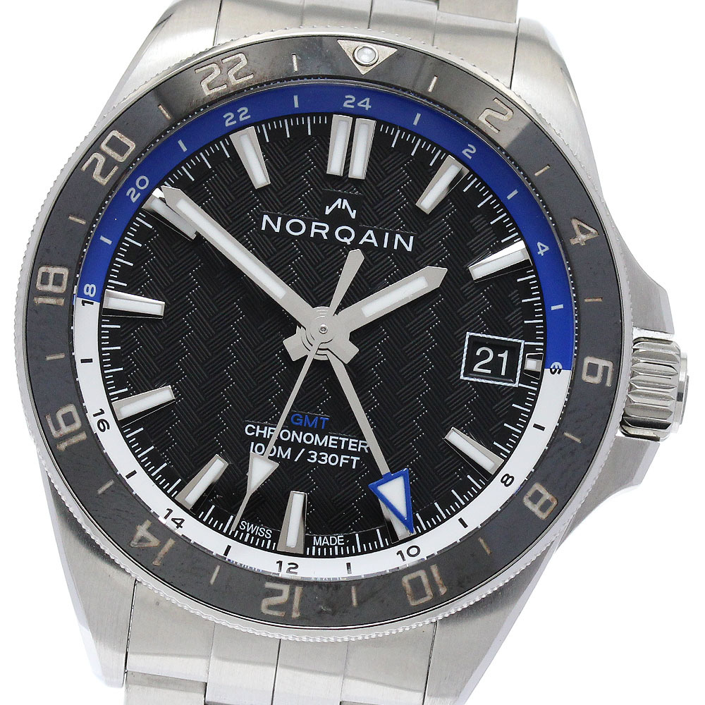 ノルケイン NORQAIN NN1100SC1CG/BA111/150SG アドベンチャー ネベレスト GMT 自動巻き メンズ 良品 保証書付き_878601