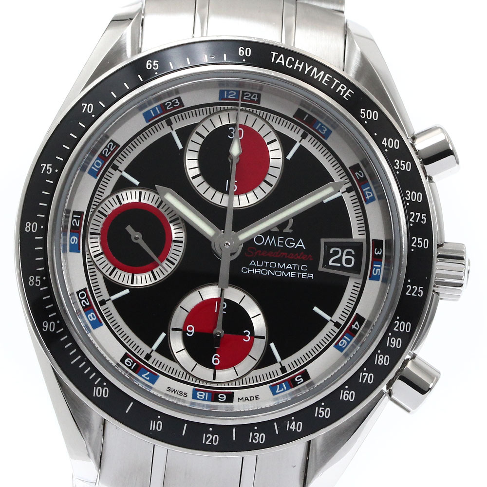 !_ Omega OMEGA 3210.52 Speedmaster Date хронограф самозаводящиеся часы мужской хорошая вещь _874863