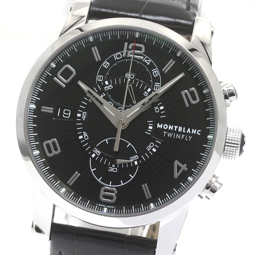  Montblanc MONTBLANC 105077 время War Kaaz in fly хронограф самозаводящиеся часы мужской с гарантией ._875271