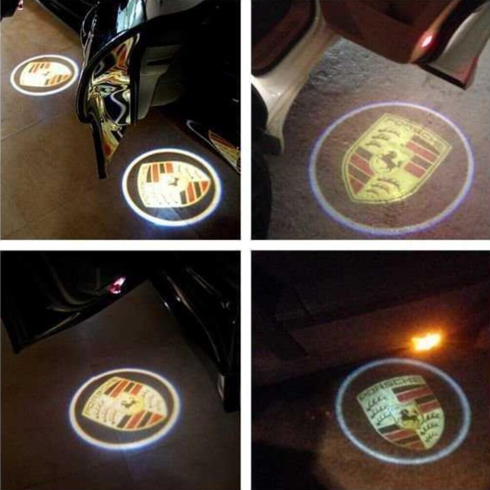  новый продукт Porsche высококлассный LED Logo проектор дверь предупредительный фонарь Cayenne 955/956/957 2002-2009y оригинальный сменный модель Cayenne Logo свет 