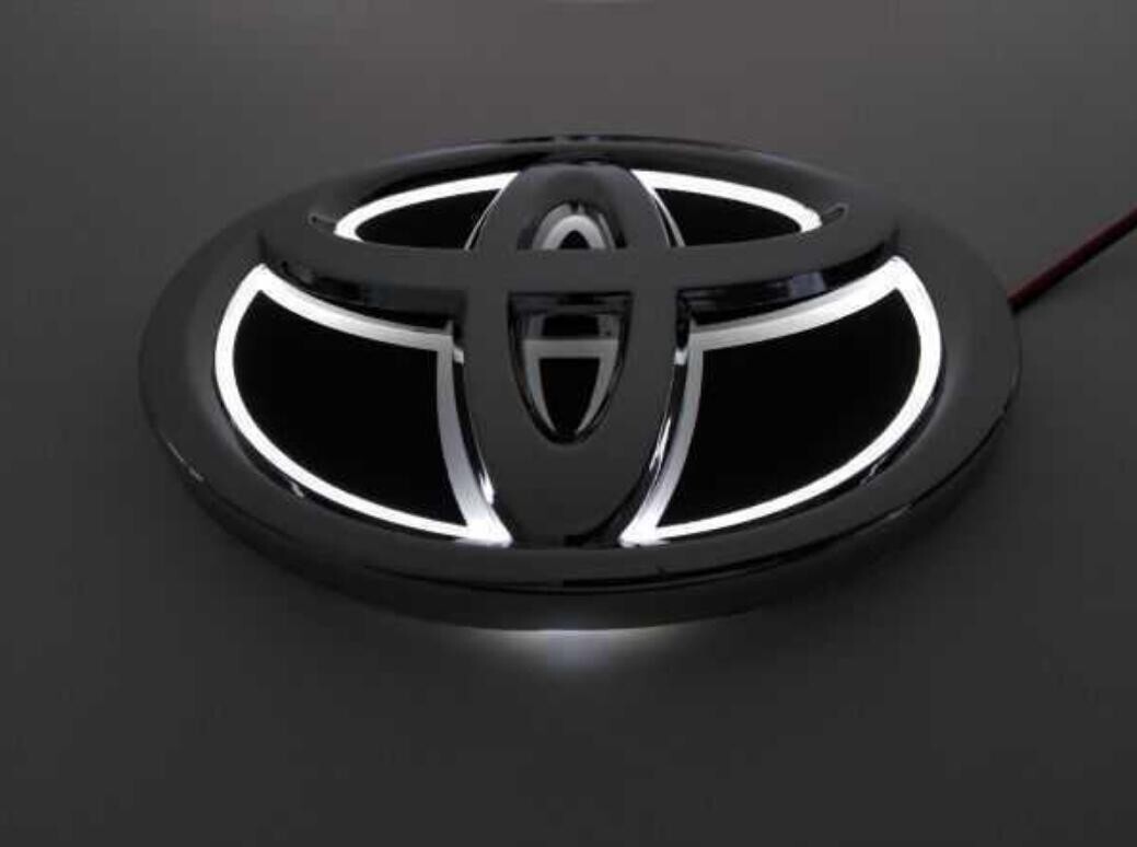 2025新作 トヨタ 5D 高級(jí) LEDエンブレム 交換式 120ｍｍ×80ｍｍ★ホワイト★